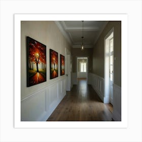 Hallway Stock Videos & Royalty-Free Footage 9 Art Print