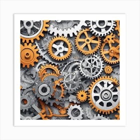 Gears Background 28 Art Print