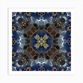 The Pattern Is Blue Bubbles 4 Art Print