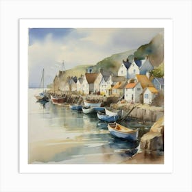 Village shore Art Print