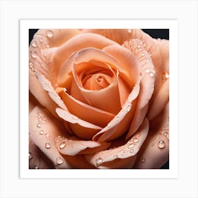 Peach Rose Art Print