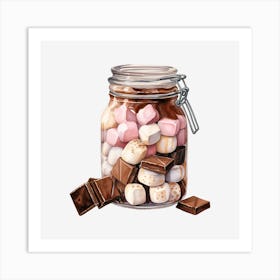 Jar Of Marshmallows 3 Art Print