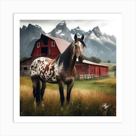 Appaloosa Standing In The Grass Copy Art Print