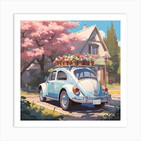 Vintage Love Buggy Art Print