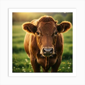 Cow In A Field 1 Art Print