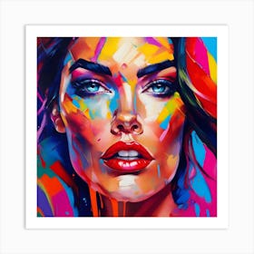Abstract Colorful Woman Art Print