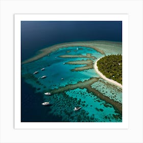 Island In The Maldives 1 Art Print