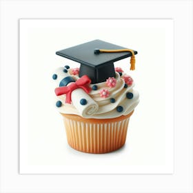 Graduation Cupcake 1 Art Print