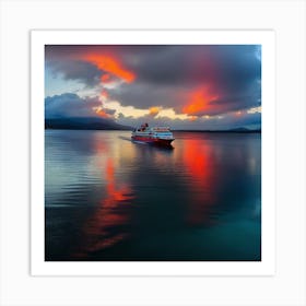 Sunset In Scotland 1 Art Print