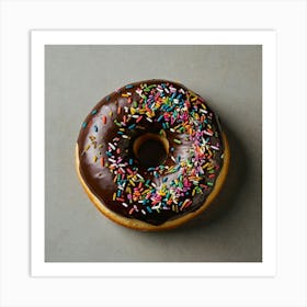 Donut With Sprinkles 3 Art Print