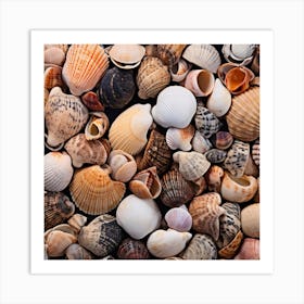 Sea Shells Background 1 Art Print