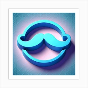 Mustache Logo Art Print