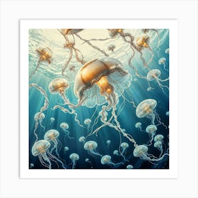 Parade of the Immortal Jellyfish Art Print