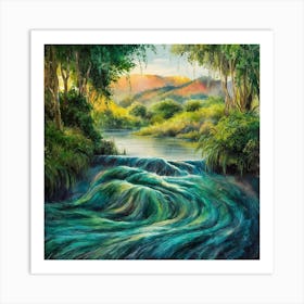 River In The Jungle Art Print