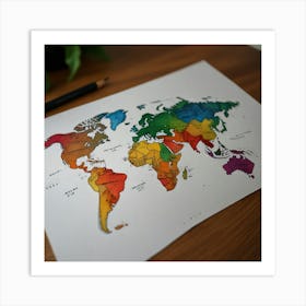 World Map Art Print