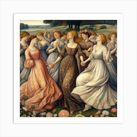 Dance Of The Ladies Art Print