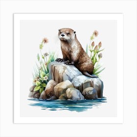 Otter 2 Art Print