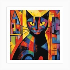 Cat In The City 1 Art Print