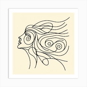 Wind Picasso style 3 Art Print