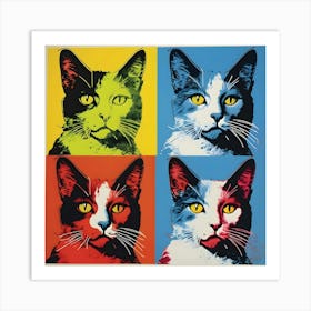 Four Cats Art Print