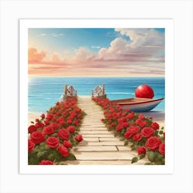 Red Roses on Valentine'S Day Art Print