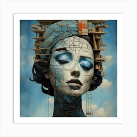 Girl In A Tower Art Print