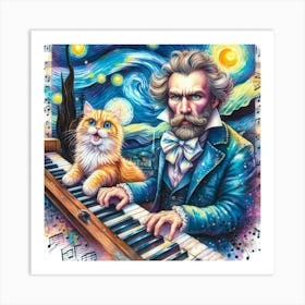 Beethoven Piano Art Print