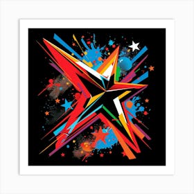 Star Splatter Art Print