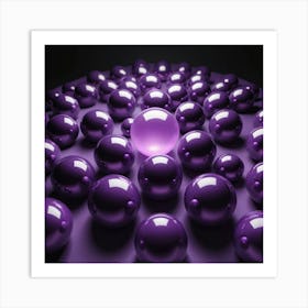 Purple Spheres Art Print