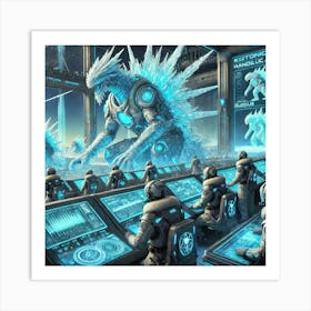 Kaiju Handlers 4 Art Print