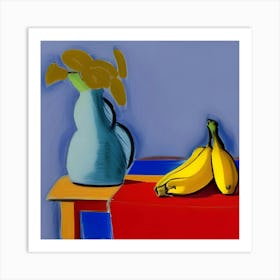 Bananas And Vase Art Print