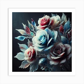 Watercolor Roses Art Print