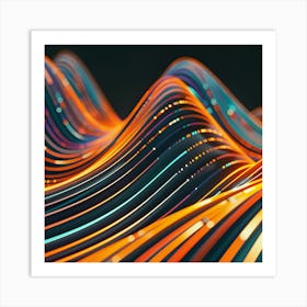 Abstract Wave Pattern 3 Art Print