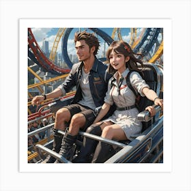 ON THE ROLLERCOASTER Art Print