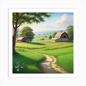 Farm Landscape 30 Art Print