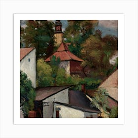 Village In The Mountains Art Print