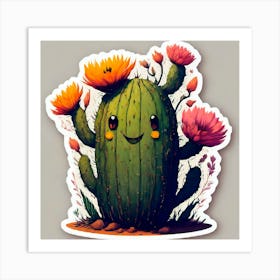 Cactus Sticker Art Print