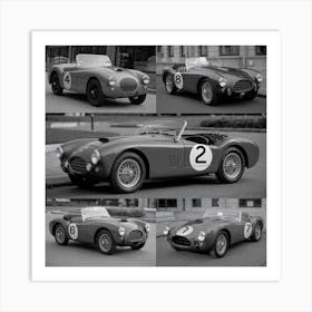 Four Classic Sports Cars 1920s Art Print