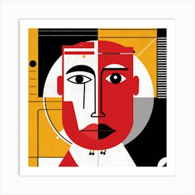 Abstract Portrait Of A Man 1 Art Print