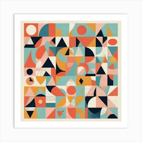 Abstract Geometric Pattern art print Art Print