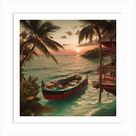 Default A Tropical Island House With A Swing In The Front Of 1 Ec960ab4 4d0e 470a A35d A7450922ee4f 0 (1) Art Print