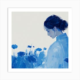 Blue Flowers Art Print