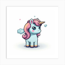 Cute Unicorn 423 Art Print