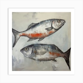 Sardinen Fische kunst Malerei Art Print