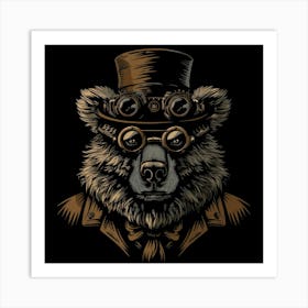 Steampunk Bear 37 Art Print