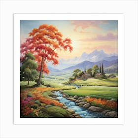 Autumn Landscape 10 Art Print