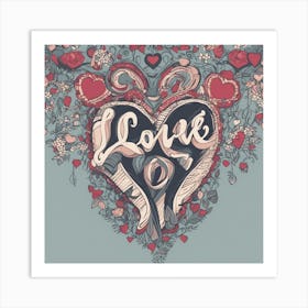 Love In A Heart Art Print