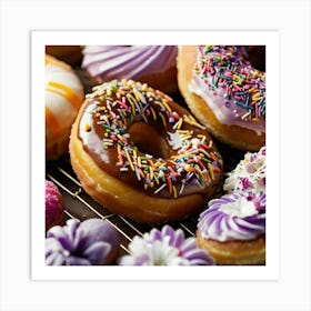 Donuts With Sprinkles Art Print