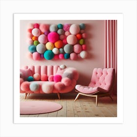 Pom Pom Wall Art Art Print