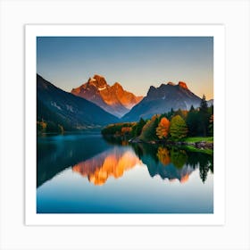 Sunrise In The Mountains Art Print